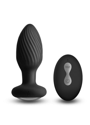 Renegade Alpine Rechargeable Silicone Anal Plug with Remote Control - Black