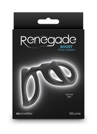 Renegade Boost Silicone Cock Ring - Black