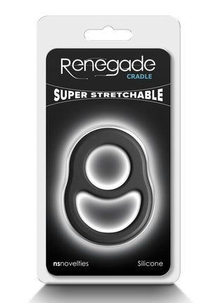 Renegade Cradle Silicone Cock Ring - Black