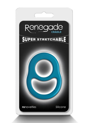 Renegade Cradle Silicone Cock Ring - Teal
