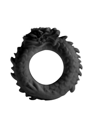 Renegade Dragon Silicone Cock Ring - Black