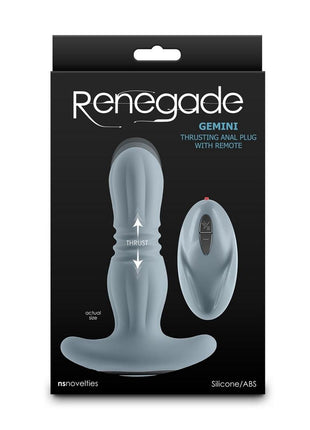 Renegade Gemini Rechargeable Silicone Prostate Massager - Gray/Grey