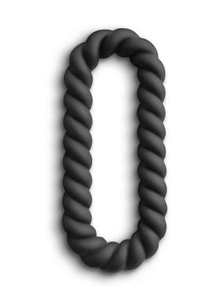 Renegade Helix Silicone Braided Dual Ring - Black