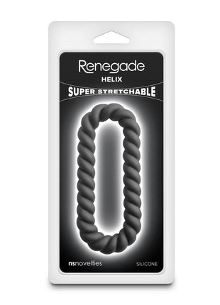 Renegade Helix Silicone Braided Dual Ring - Black