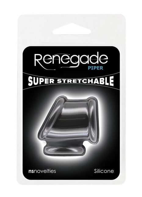 Renegade Piper Silicone Ball Strecher Cock Ring - Black