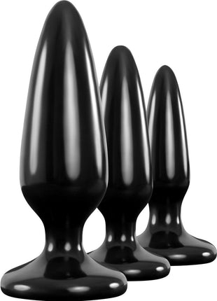 Renegade Pleasure Plug Trainer Anal Plugs - Black - Set Of 3