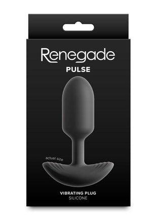 Renegade Pulse Rechargeable Silicone Vibrating Anal Plug - Black