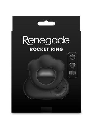 Renegade Rocket Ring Rechargeable Silicone Cock Ring and Ball Stretcher with Remote Control