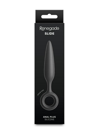 Renegade Slide Silicone Tapered Anal Plug - Black