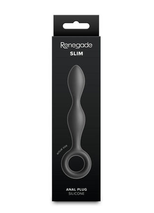 Renegade Slim Tapered Slim Silicone Anal Plug - Black