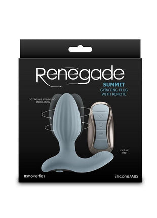 Renegade Summit Rechargeable Silicone Prostate Stimulator - Gray/Grey