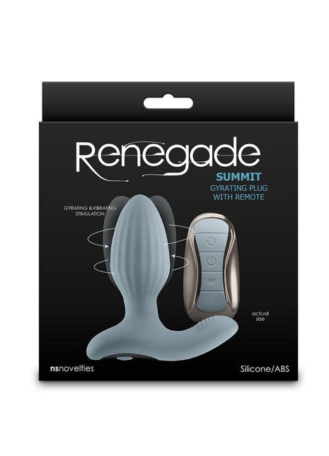 Renegade Summit Rechargeable Silicone Prostate Stimulator - Gray/Grey