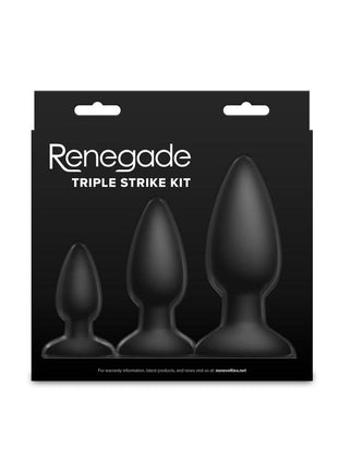 Renegade Triple Strike Silicone Anal Plug Kit