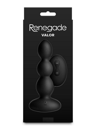 Renegade Valor Rechargeable Silicone Vibrating Anal Beaded Plug with Remote