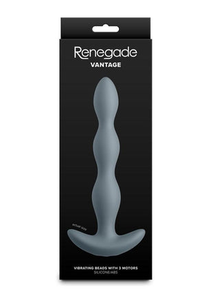 Renegade Vantage Rechargeable Silicone Vibrating Beads - Grey - 6.5in