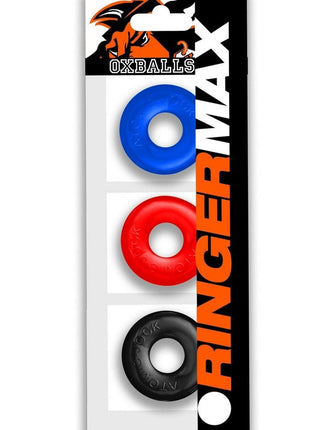 Ringer Max Cock Ring (3 Pack) - Assorted - Assorted Colors