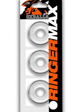 Ringer Max Cock Ring - Clear - 3 Pack
