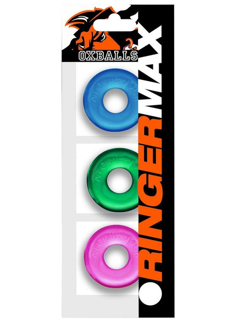 Ringer Max Cock Ring (3 Pack) - Neon Assorted - Assorted Colors