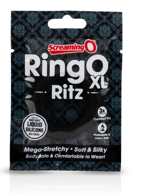 Ringo Ritz XL Individual Ring Silicone - Black - XLarge