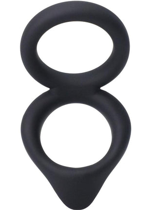 Rock Solid Dual Enhancer Silicone Ring - Black