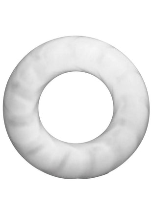 Rock Solid Fat Tire Silicone Cock Ring - White
