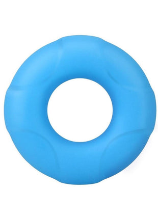 Rock Solid Lifesaver Glow In The Dark Silicone Cock Ring - Blue/Glow In The Dark