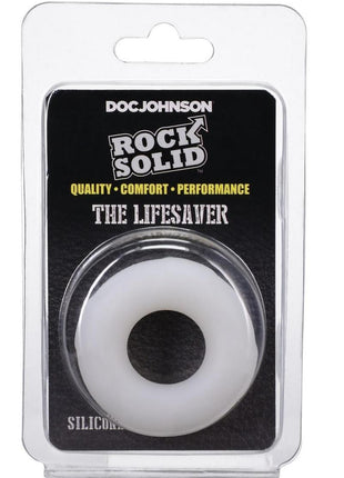 Rock Solid Lifesaver Silicone Cock Ring - White