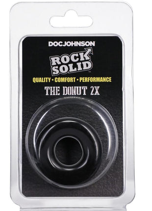 Rock Solid The 2x Donut Cock Ring - Black - XXLarge