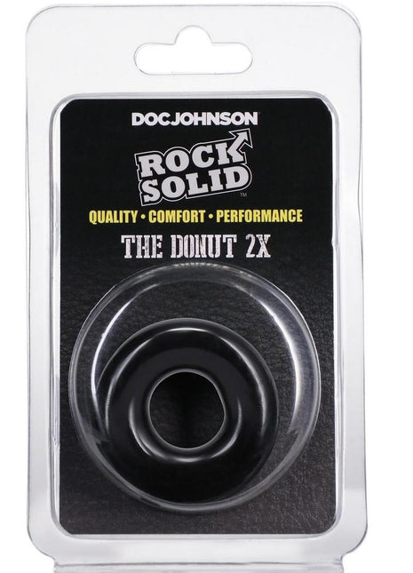 Rock Solid The 2x Donut Cock Ring - Black - XXLarge