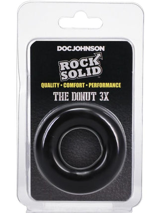 Rock Solid The 3x Donut Cock Ring - Black - 3XLarge