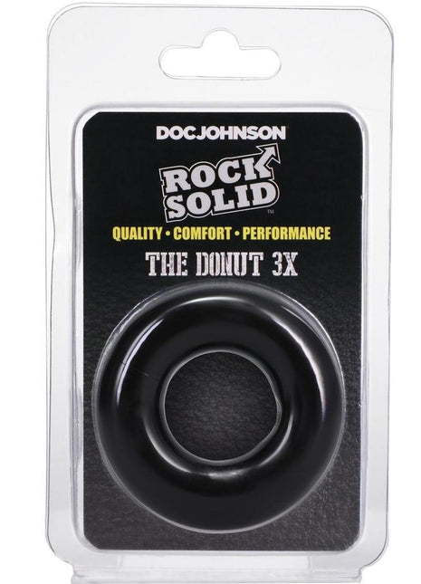 Rock Solid The 3x Donut Cock Ring - Black - 3XLarge