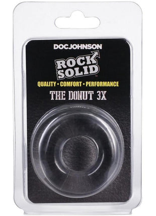 Rock Solid The 3x Donut Cock Ring - Clear - 3XLarge