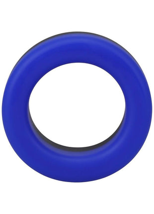 Rock Solid The Big O Silicone Cock Ring - Black/Blue
