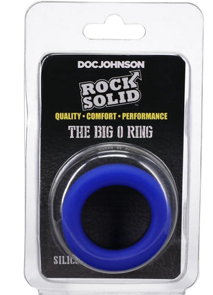 Rock Solid The Big O Silicone Cock Ring - Black/Blue