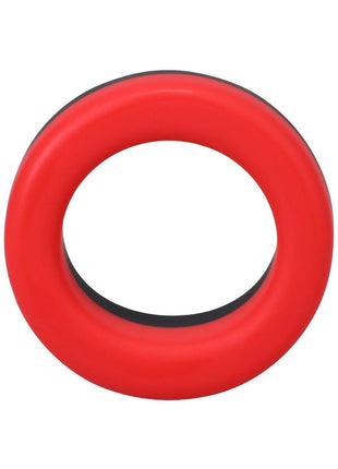 Rock Solid The Big O Silicone Cock Ring - Black/Red