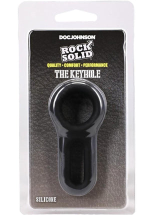 Rock Solid The Keyhole Silicone C-Ring - Black