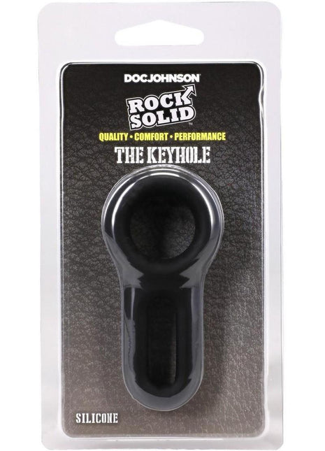 Rock Solid The Keyhole Silicone C-Ring - Black