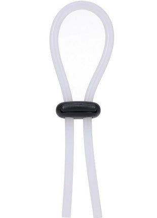 Rock Solid Lasso Double Lock Adjustable Silicone Cock Ring - White