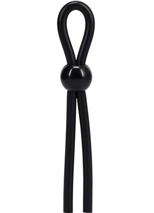 Rock Solid The Lasso Single Lock Adjustable Silicone Cock Ring - Black