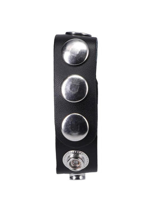 Rock Solid The Leather 3 Snap Adjustable Cock Ring