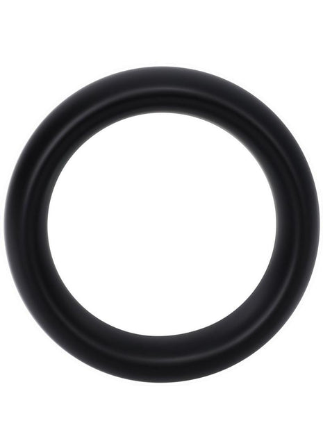 Rock Solid The Silicone Collar Cock Ring - Black - Large