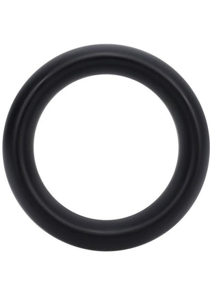 Rock Solid The Silicone Collar Cock Ring - Black - Medium