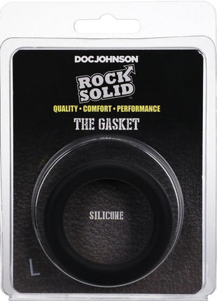Rock Solid The Silicone Gasket Cock Ring - Black - Large