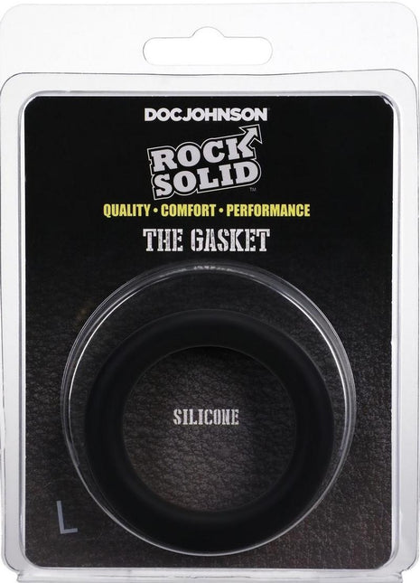 Rock Solid The Silicone Gasket Cock Ring - Black - Large