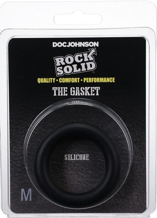 Rock Solid The Silicone Gasket Cock Ring - Black - Medium