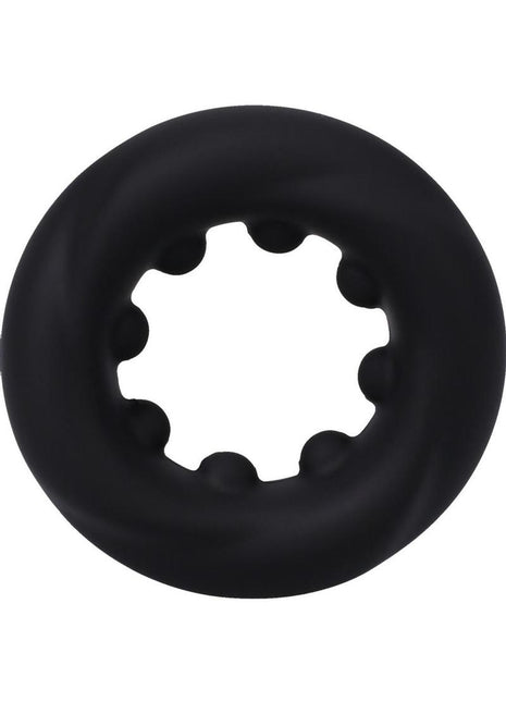 Rock Solid The Twist Silicone Cock Ring - Black