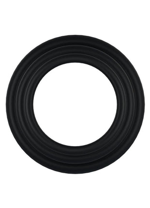 Rock Solid Tri-Pack Rubber Gasket Cock Ring - Black