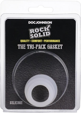 Rock Solid Tri-Pack Silicone Gasket Cock Ring - White