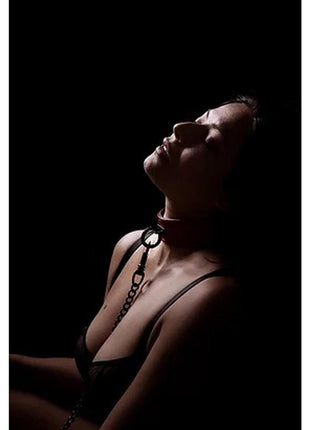 Rouge Anaconda Leather Adjustable Collar 1 Ring