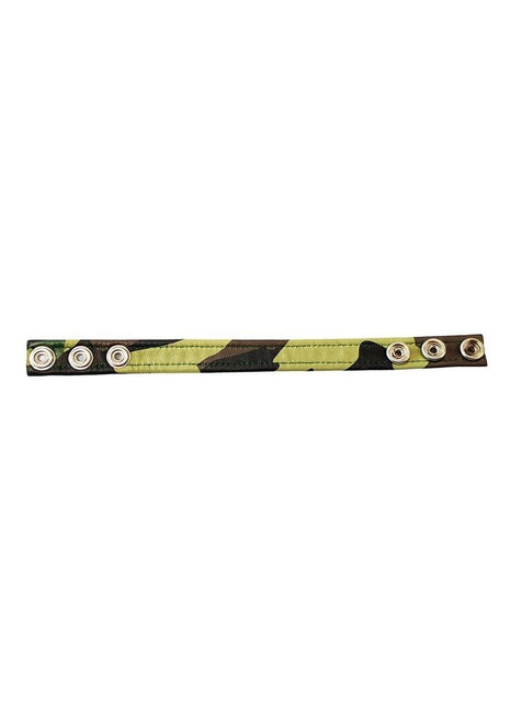 Rouge Leather Adjustable Cock Strap - Black and Camouflage - Black